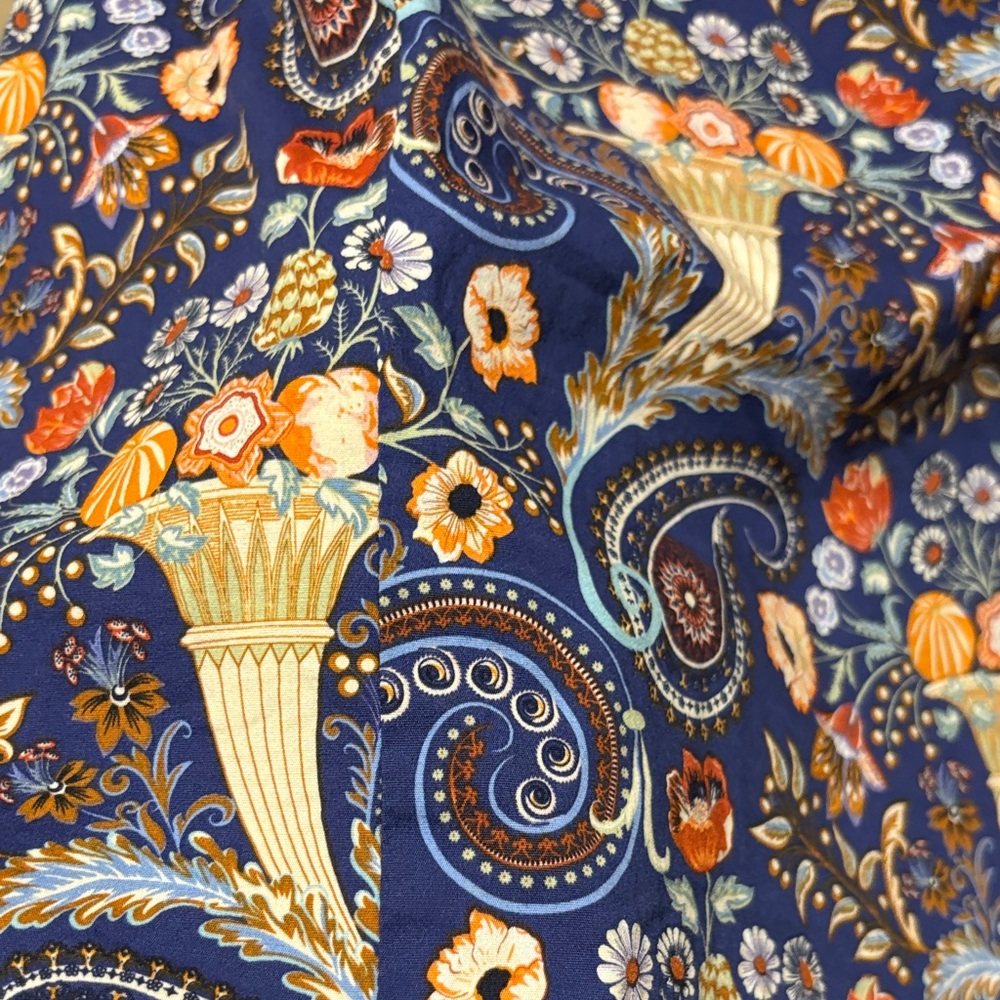 Paisley & Gray Slim Fit Blue Paisley Button Down Shirt M 16 - Picture 4 of 5